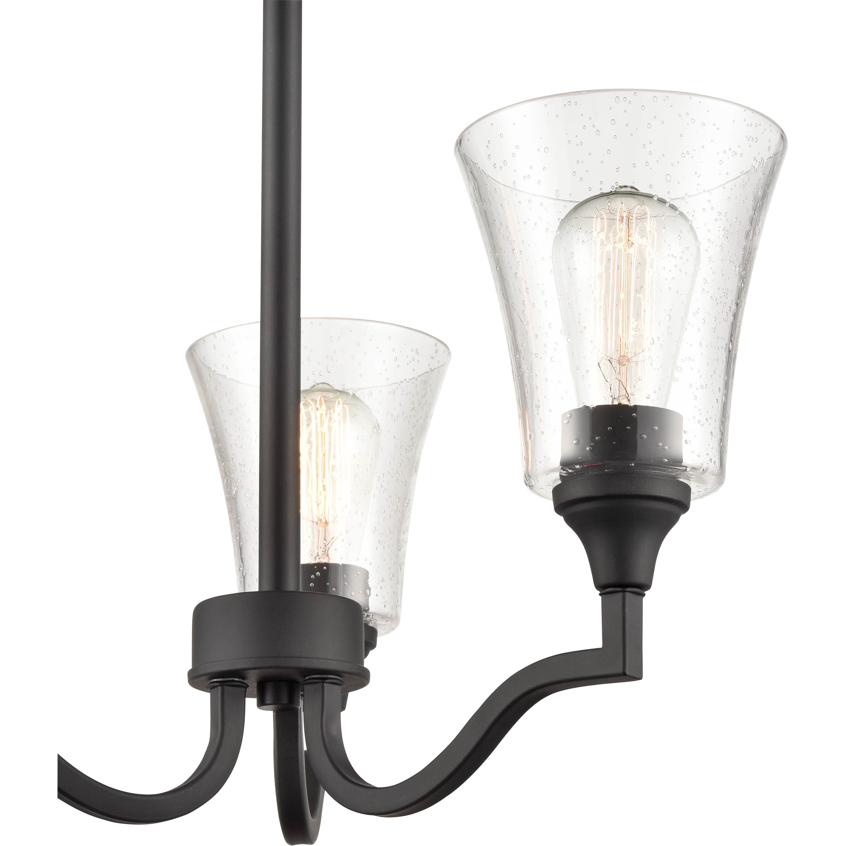 Caily 3 Light 21 inch Matte Black Chandelier Ceiling Light